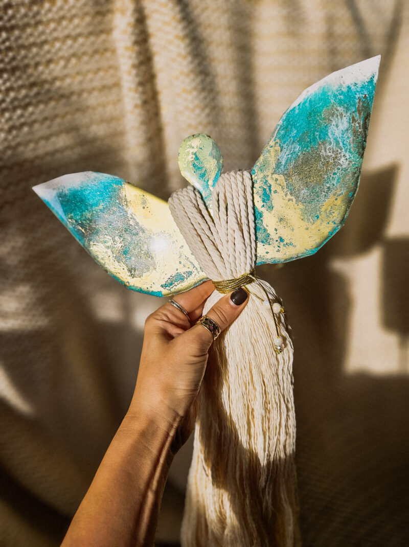 Duży Anioł Turkus-Beż