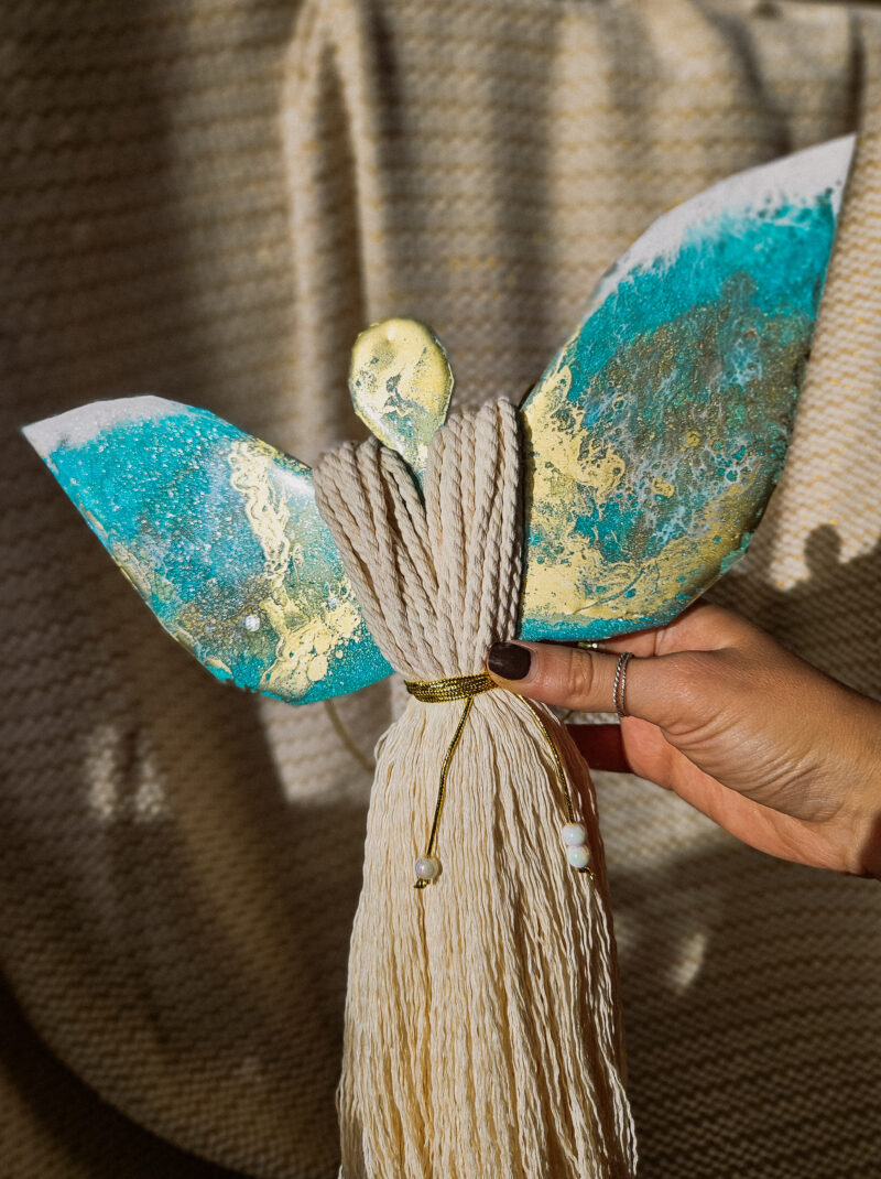 Duży Anioł Turkus-Beż I