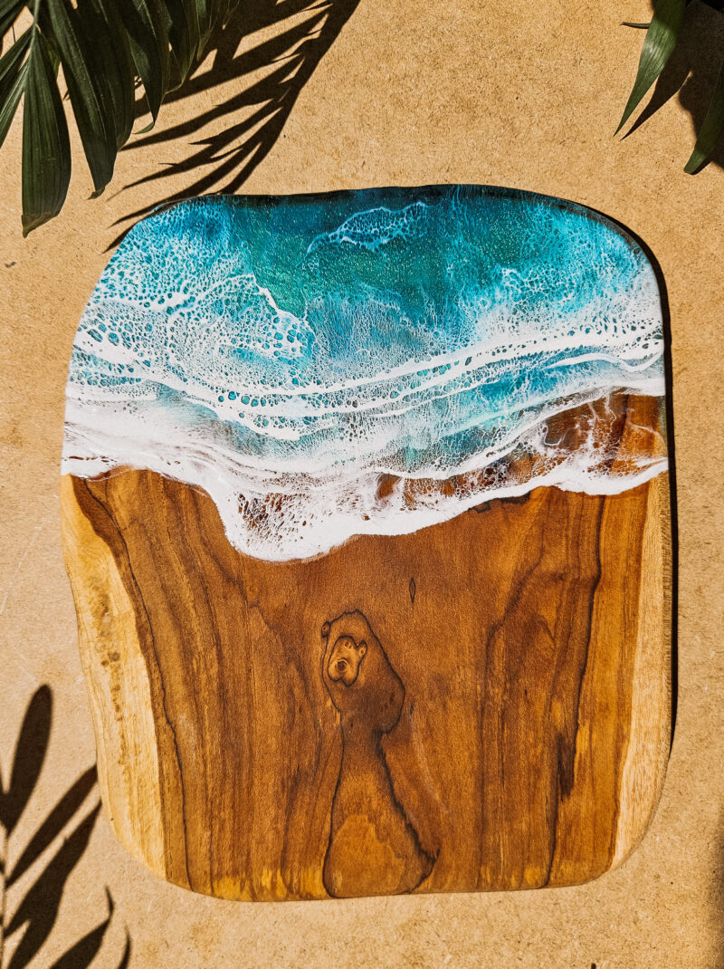 Deska tekowa Turquoise Waves VI