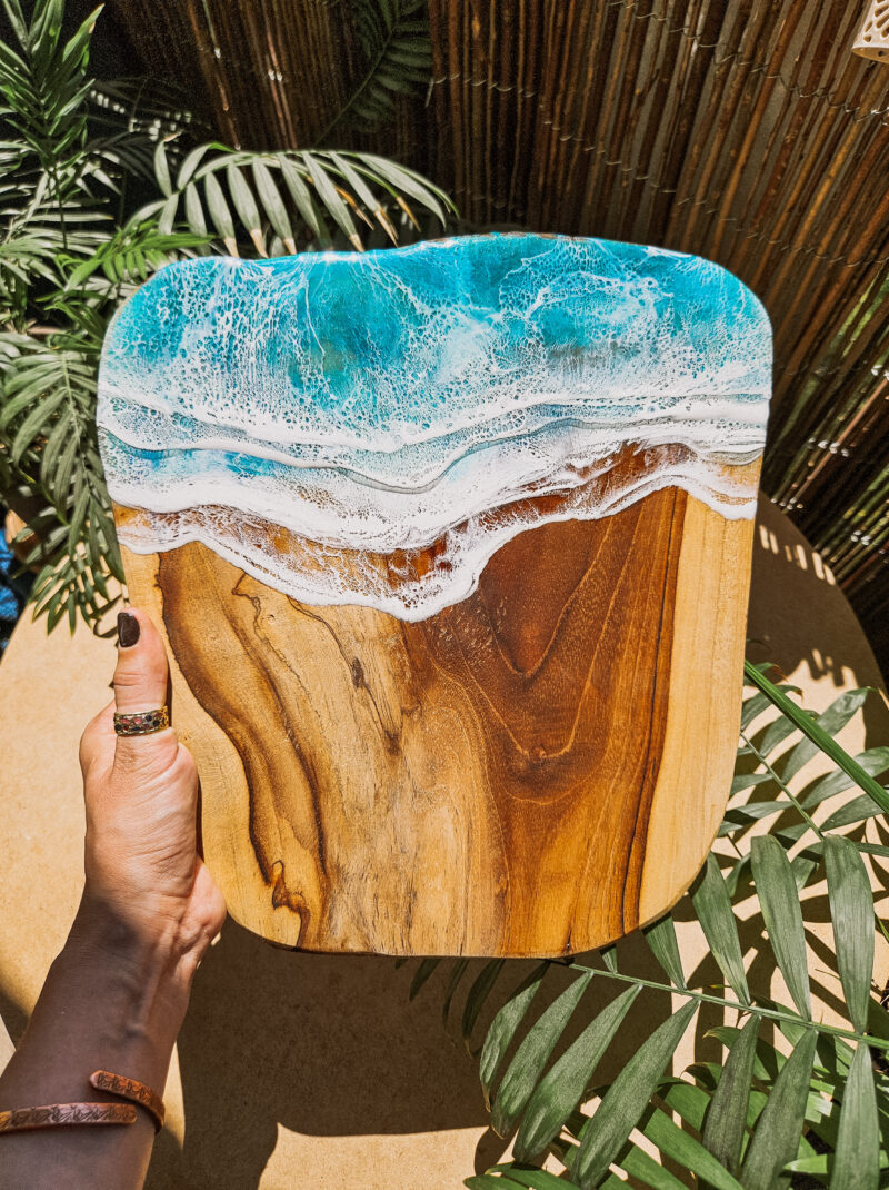 Deska tekowa Ocean Waves I