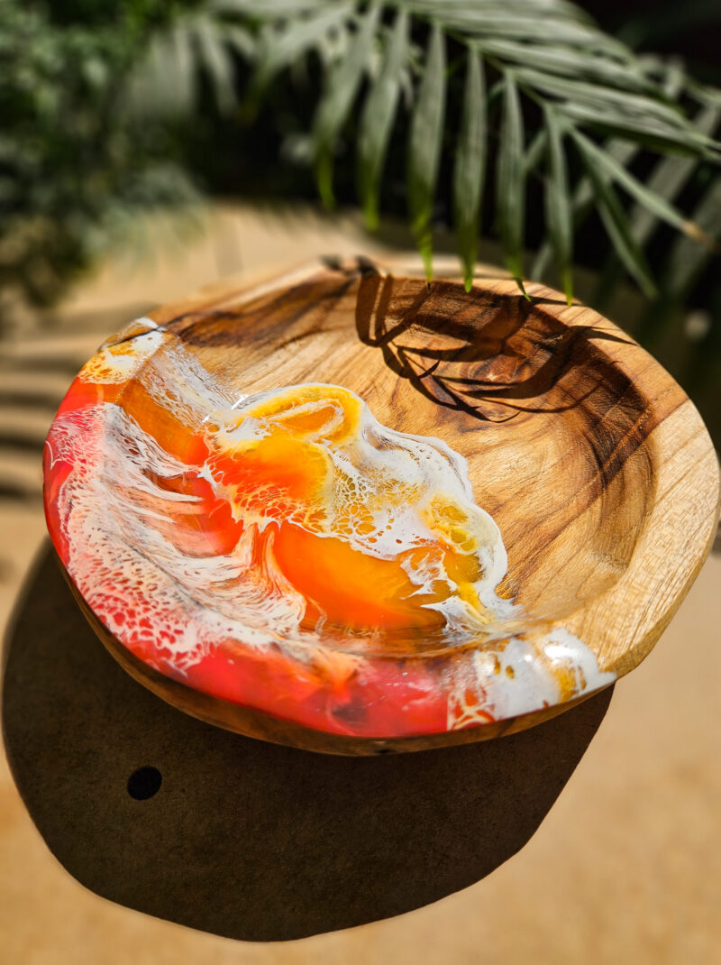 Miseczka drewniana Sunset Waves I