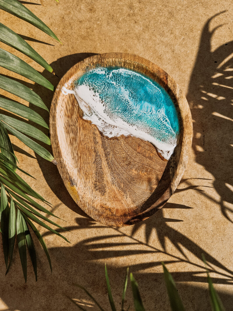 Tacka drewniana Turquoise Waves