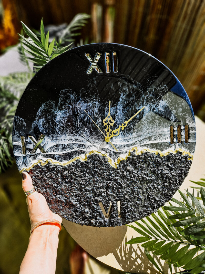 Zegar ścienny Black Beach II