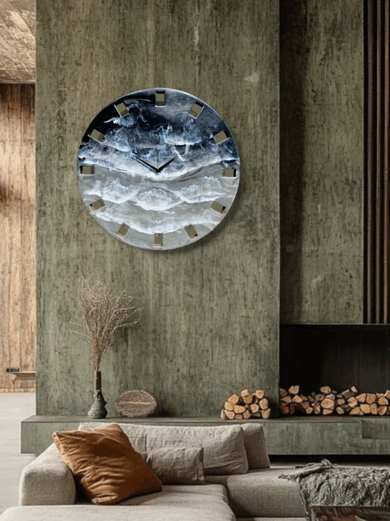Zegar ścienny Silver Ocean