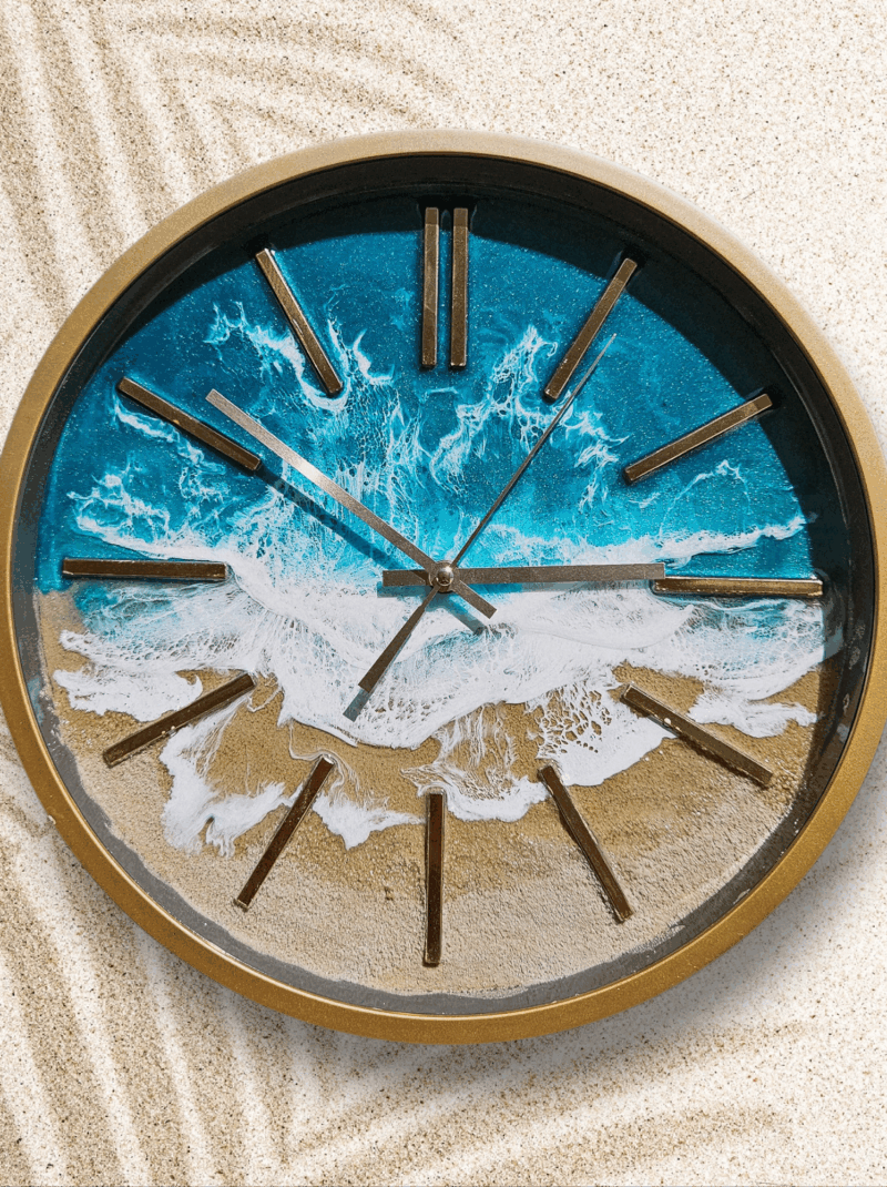 Zegar ścienny z cyframi "Gold Beach"